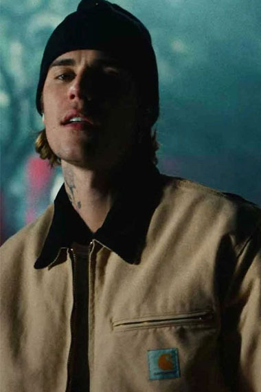 Casual Mens Justin Bieber Hold On Bomber Brown Cotton Jacket