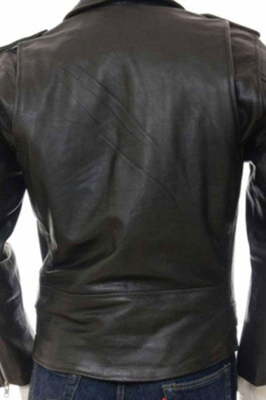 Casual Kanye Omari West Mens Black Biker Leather Jacket
