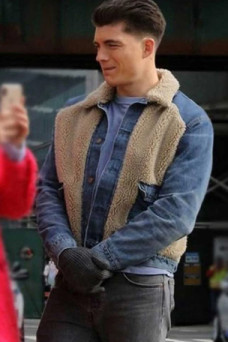 KO Kelly Zane Holtz Katy Keene Sherpa Blue Denim Jacket
