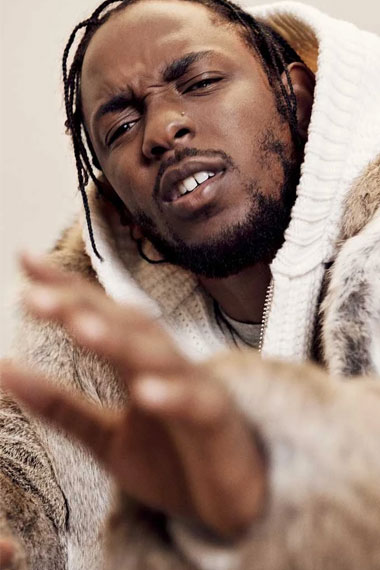 Mens GQ Kendrick Lamar Casual Beige Fur Long Trench Coat