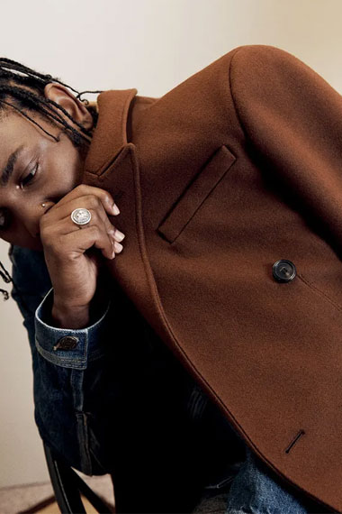 Mens GQ Kendrick Lamar Casual Brown Wool Long Trench Coat