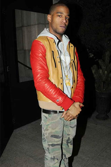 Mens Kid Cudi Surface To Air Street Yellow Leather Jacket