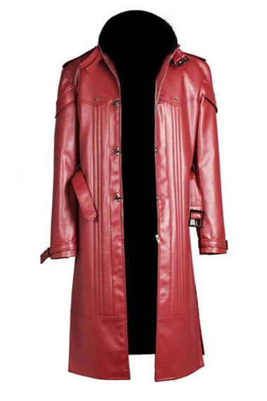 King Of Fighters Iori Yagami Belted Red Cosplay Leather Coat