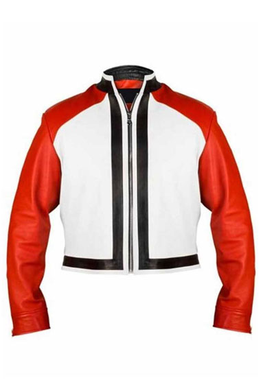 The King Of Fighters Rock Howard Red White Leather Jacket