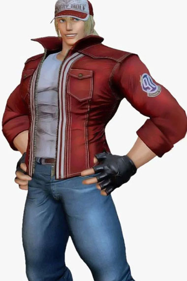 King Of Fighters XIV Terry Bogard Red Cosplay Leather Jacket