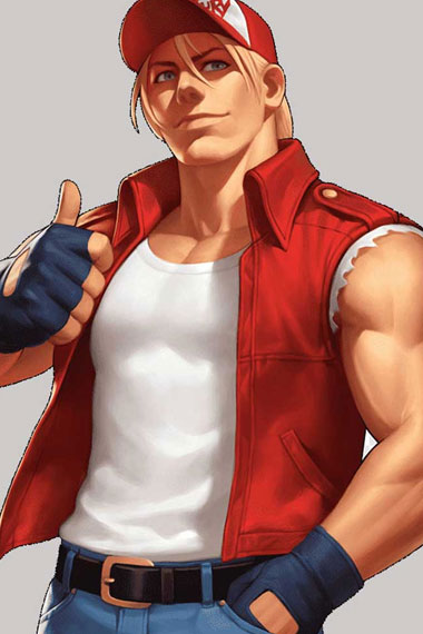 Terry Bogard The King Of Fighters Red Cosplay Leather Vest