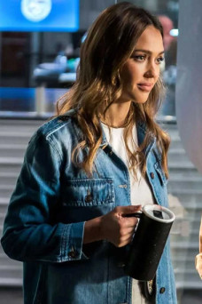 Jessica Alba Nancy McKenna LAs Finest Blue Denim Jacket