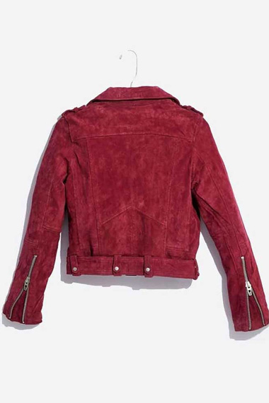 Mandy Baxter Molly McCook Last Man Standing Red Suede Jacket