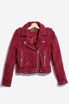 Mandy Baxter Molly McCook Last Man Standing Red Suede Jacket