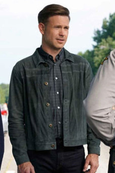 Matthew Davis Alaric Saltzman Legacies Green Denim Jacket