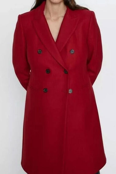 Jenny Boyd Legacies Lizzie Saltzman Red Cotton Trench Coat