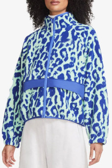 Lizzie Saltzman Legacies Jenny Boyd Leopard Blue Sherpa Jacket