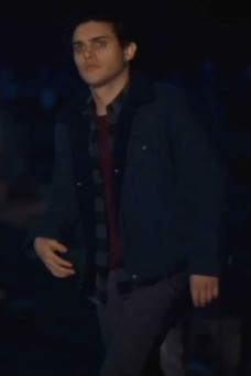 Legacies Aria Shahghasemi Landon Kirby Blue Cotton Jacket