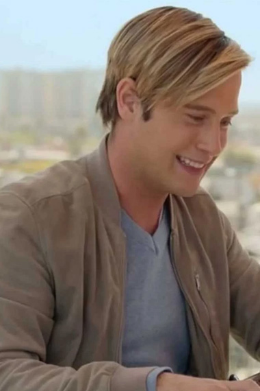 Life After Death With Tyler Henry Suede Beige Bomber Jacket