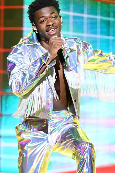 Buzzfeed Internet Live Lil Nas X Silver Holographic Jacket