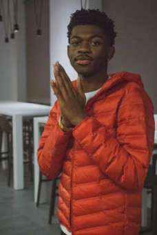 Lil Nas X Old Town Road Hooded Orange Quilted Puffer Jacket