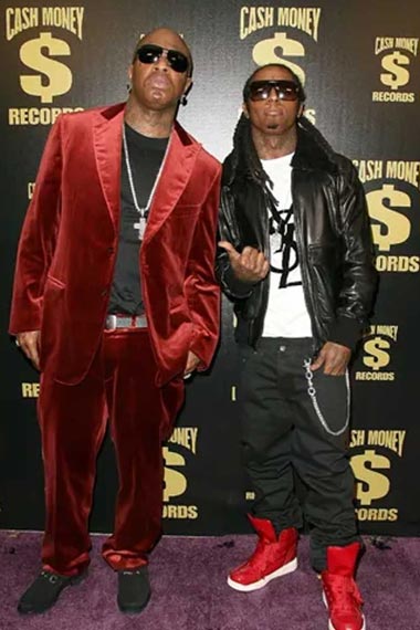 Lil Wayne Cash Money Records Mens Bomber Black Leather Jacket