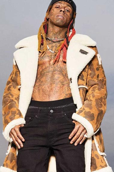 Lil Wayne A Bathing Ape x UGG Brown Wool Shearling-Lined Coat