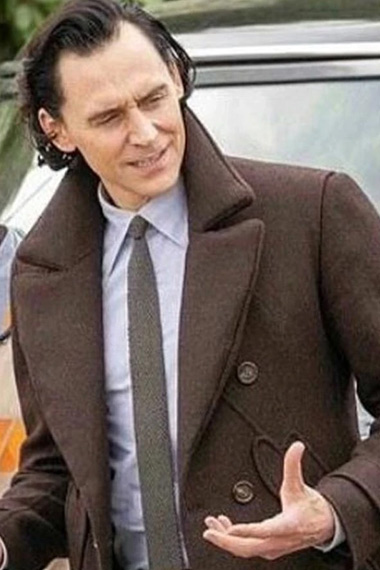 Tom Hiddleston Loki God Of Mischief Brown Wool Trench Peacoat