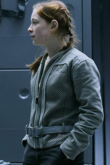 Lost in Space Mina Sundwall Penny Robinson Grey Cotton Jacket