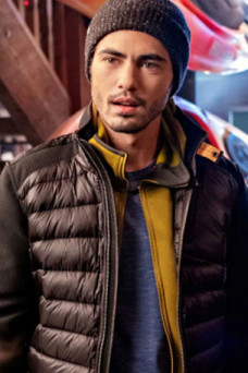 Darren Barnet Tag Love Hard Black Quilted Puffer Jacket