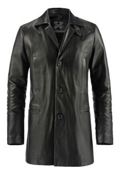 Mark Wahlberg Max Payne Movie Mens Black Cosplay Leather Coat