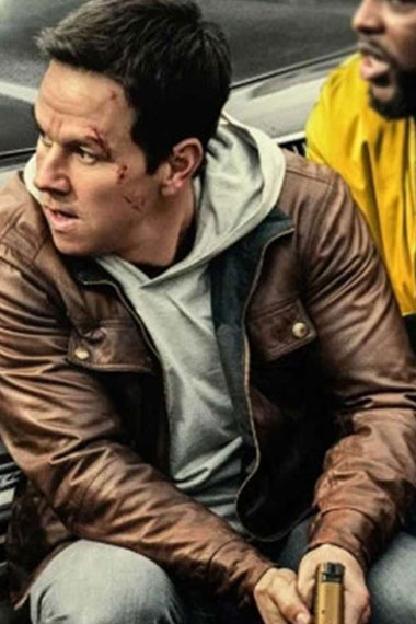 Mark Wahlberg Spenser Confidential Bomber Brown Leather Jacket
