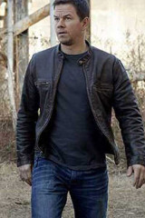 James Silva Mile 22 Movie Mark Wahlberg Black Leather Jacket