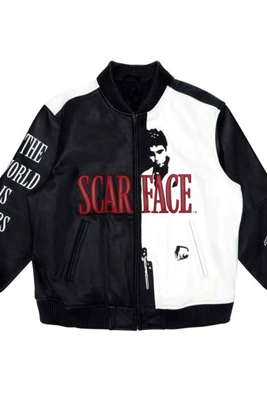 Al Pacino Tony Montana Scarface Bomber Black Leather Jacket