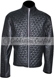 True Blood S4 Alexander Skarsgård Black Quilted Jacket