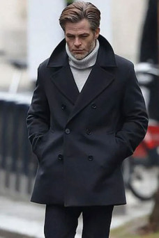 Henry Pelham All The Old Knives Chris Pine Trench Pea Coat