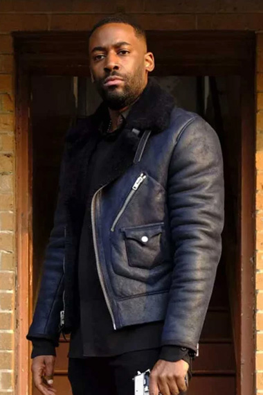 Isaac Carter 24 Legacy Ashley Thomas Black Leather Fur Jacket