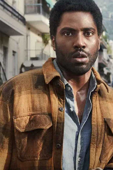 John David Washington Beckett Plaid Brown Checked Wool Jacket