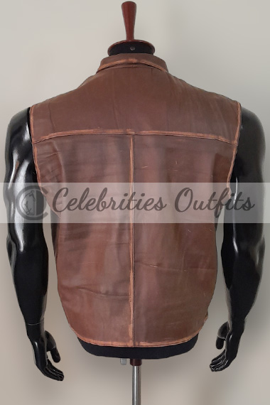 Cullen Bohannon Hell on Wheels Anson Mount Brown Leather Vest hell-on-wheels-cullen-bohannon-vest