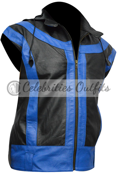 The FP Brandon Barrera BTRO Star Hooded Black Leather Vest