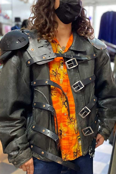 Burning Man Crazy Customized Mad Max Belted Bomber Jacket