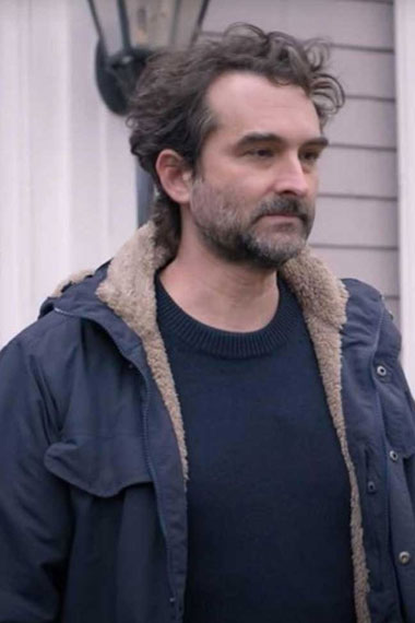 Jay Duplass Bill Dobson The Chair Hooded Black Cotton Jacket