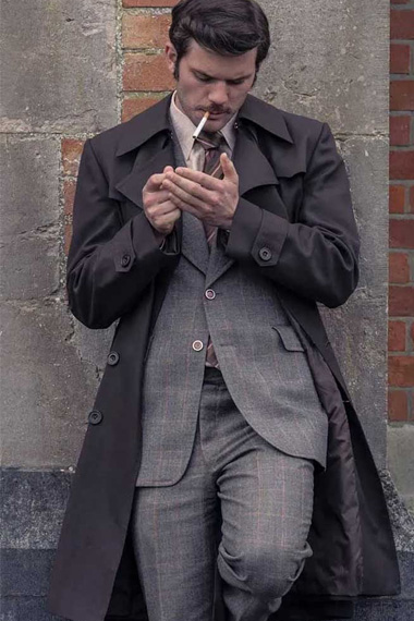 DS Charles Masterson Dalgliesh Jeremy Irvine Grey Trench Coat