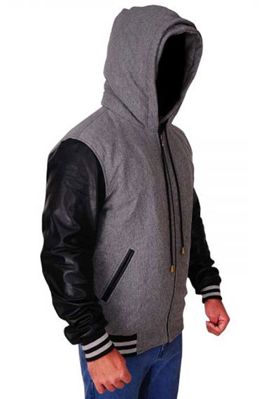 Dell Scott The Upside Kevin Hart Grey Bomber Varsity Hoodie