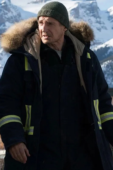 Cold Pursuit Nels Coxman Liam Neeson Blue Cotton Coat