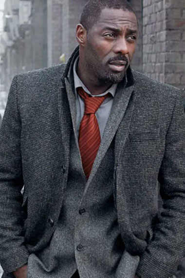 Luther TV Series DCI John Luther Idris Elba Grey Tweed Blazer