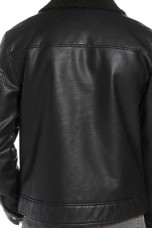 Maria Serrani Black Leather Jacket mario-shearling-black-jacket
