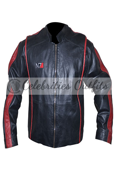 Commander Shepard Mass Effect Black Cosplay Leather Jacket
