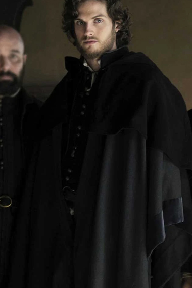 Daniel Sharman Lorenzo de Medici Black Long Coat