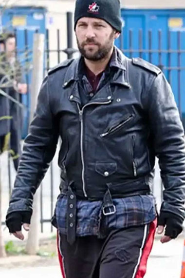 Paul Rudd All Is Bright Rene Black Biker Leather Jacket