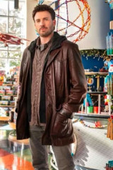 Red One Jack OMalley Chris Evans Brown Leather Trench Coat