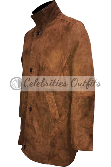 Robert Taylor Longmire Brown Suede Coat longmire-walt-sheriff-brown-coat
