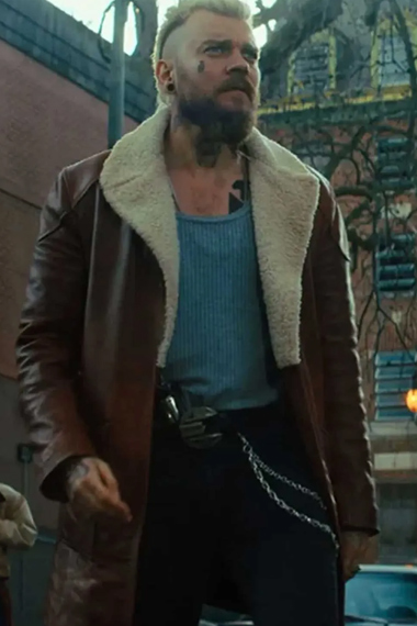 Pilou Asbaek Samaritan Cyrus Leather Coat