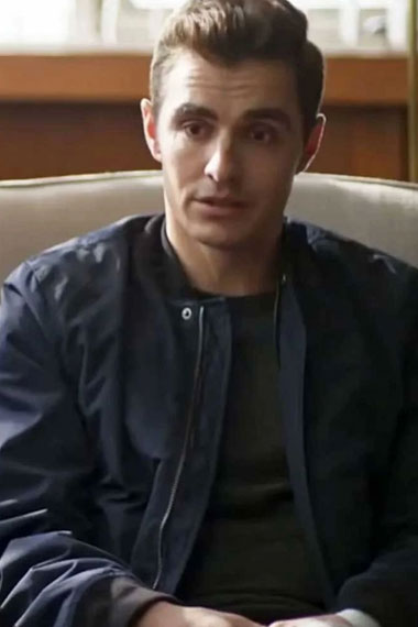 The Now TV Show Dave Franco Ed Poole Bomber Blue Cotton Jacket