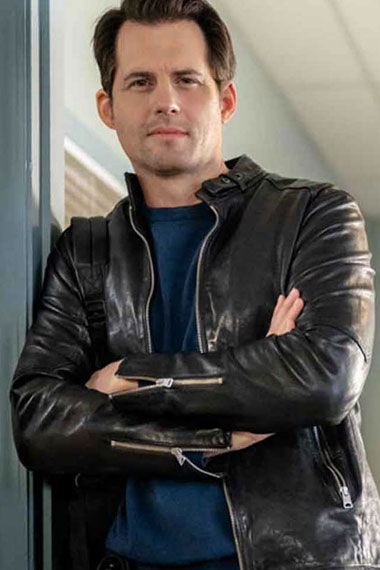 Kristoffer Polaha Mystery 101 Travis Black Leather Jacket